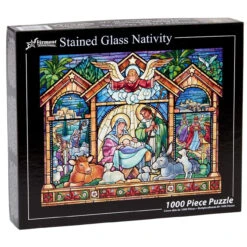 1000 Piece Stained Glass Nativity Jigsaw Puzzle