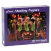 100 Piece Stocking Puppies Jigsaw Puzzle -Finest Christmas Decoration 151029 100 Piece Stocking Puppies Jigsaw Puzzle box 99296.1661539702