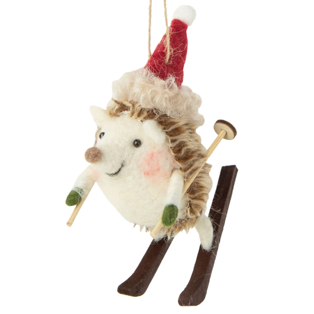 Hedgehog Skiing Ornament 3 Hedgehog Skiing Ornament