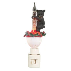 Black Bear Bubble Night Light 6 Inch