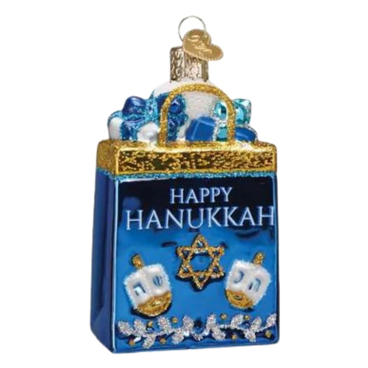 Old World Christmas - Happy Hanukkah Ornament 3 Old World Christmas - Happy Hanukkah Ornament