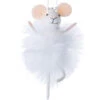 Felt Mouse In A White Feather Outfit Ornament -Finest Christmas Decoration 1647 Untitled design 94753.1689766766