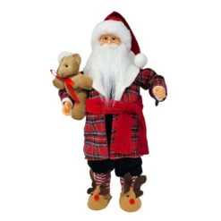 Holiday Santa With Teddy Bear