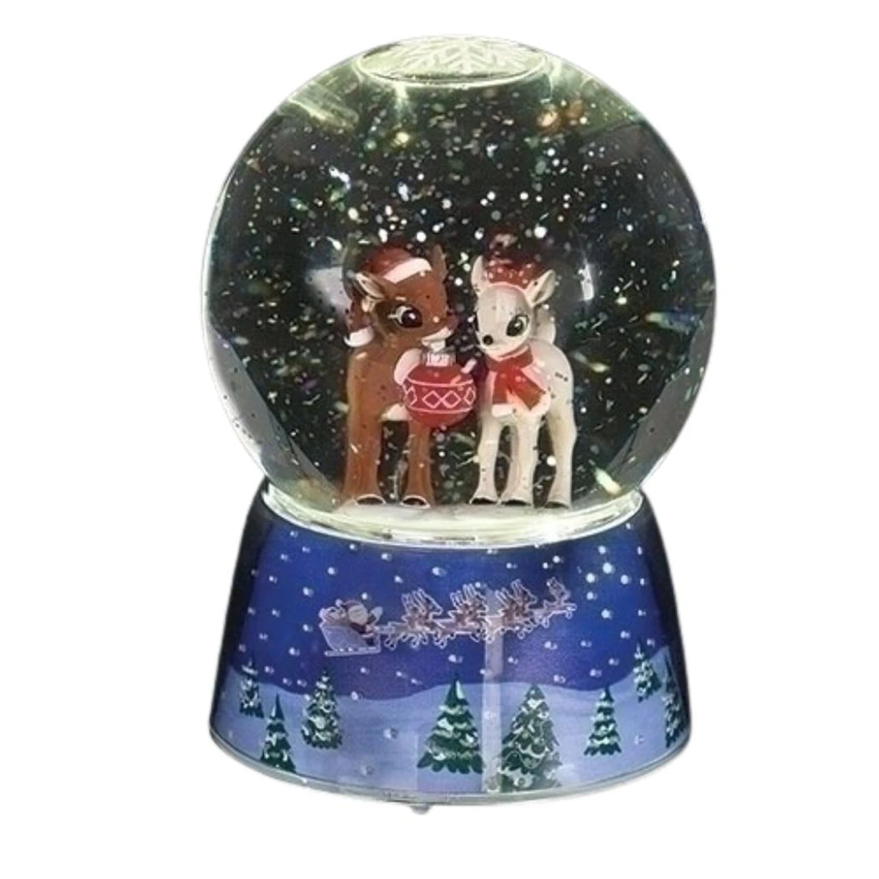 6" Rudolph & Clarice Musical LED Snow Globe 3 6" Rudolph & Clarice Musical LED Snow Globe