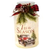 Lighted Frost Glass Jar With Truck -Finest Christmas Decoration 204150A Lighted Frost Glass Jar With Truck 30888.1662483190