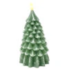 LED Flocked Green Tree Candle
