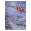 Lumineo LED Santa Flying In Sleigh Canvas -Finest Christmas Decoration 206574A LED Santa Flying In Sleigh Canvas 39115.1664897430
