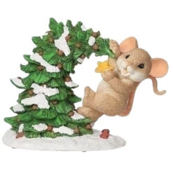 Mouse And Christmas Tree Charming Tails Figure By Dean Griff