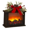 Brown Lighted Fire Place Lantern -Finest Christmas Decoration 209110A Brown Lighted Fire Place Lantern 75991.1668631207