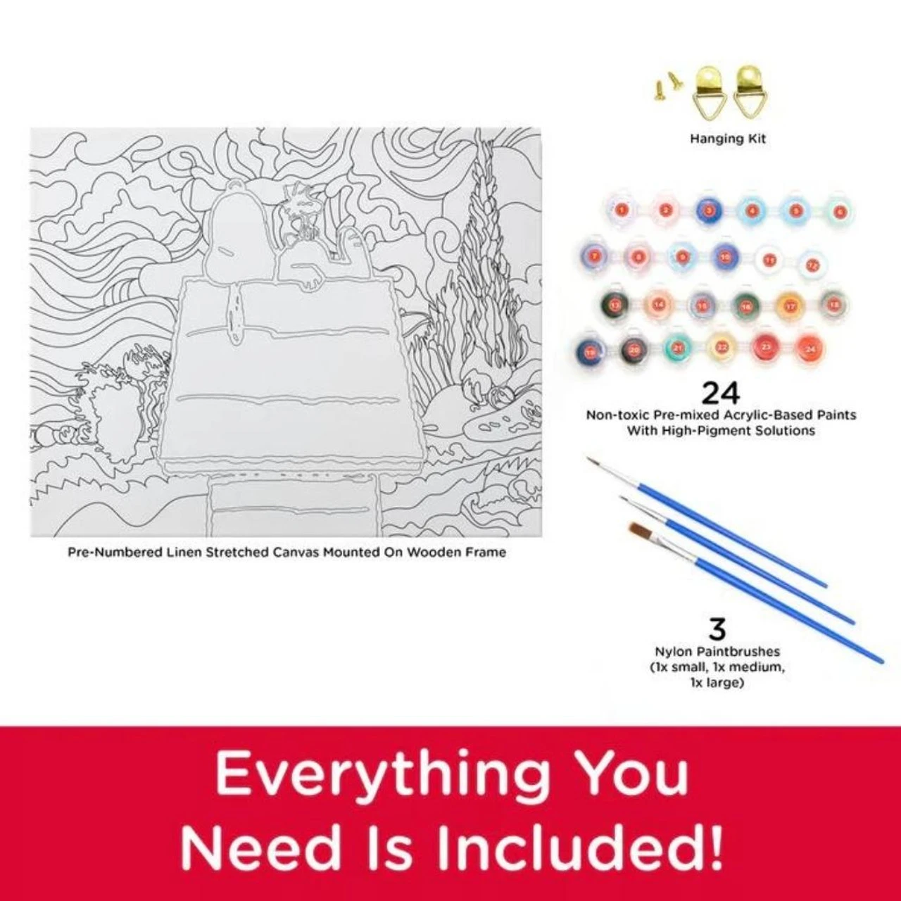 Peanuts Snoopy Chill Art By Numbers 5 Peanuts Snoopy Chill Art By Numbers - Image 3