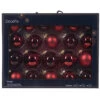 21 Piece Red Glass Ball Ornament Set