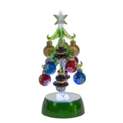 Light Up Christmas Tree With Snowmen Ornaments