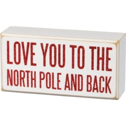 Box Sign North Pole Christmas Decor