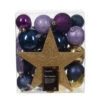 33 Piece Blue And Purple Shatterproof Ornament Set -Finest Christmas Decoration 33 Piece Blue And Purple Shatterproof Ornament Set 16739.1692636009