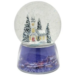 LED Rotating Church Snow Globe 7 LED Rotating Church Snow Globe -Finest Christmas Decoration 404352 LED Rotating Church Snow Globe Snowing 84028.1648138538