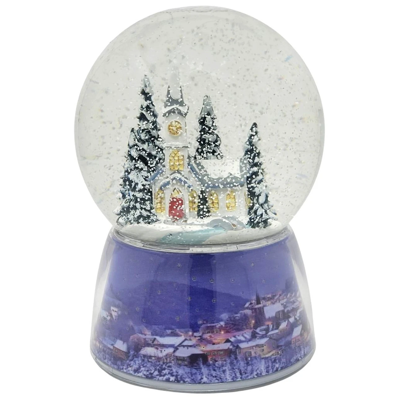LED Rotating Church Snow Globe 5 LED Rotating Church Snow Globe - Image 3