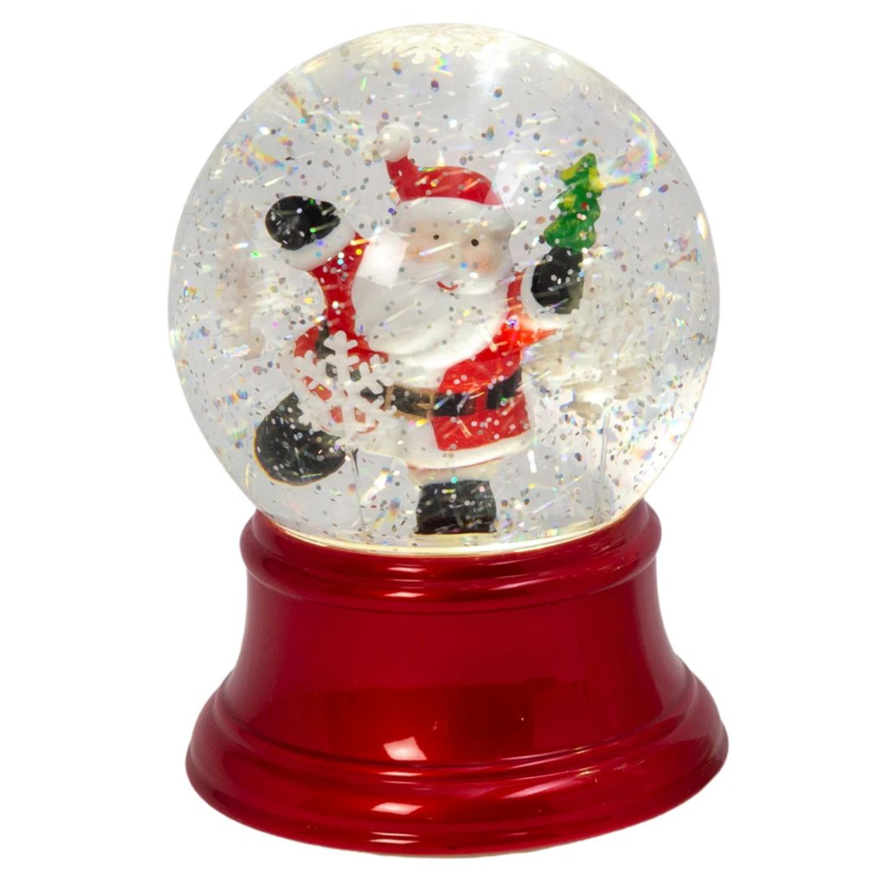 LED Musical Skating Santa Snow Globe 3 LED Musical Skating Santa Snow Globe