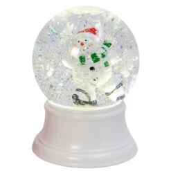 LED Musical Skating Snowman Snow Globe