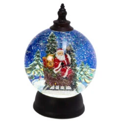 Lighted Santa Snow Globe