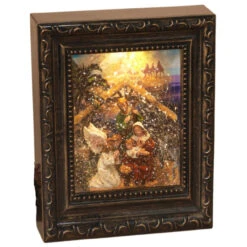 Lighted Nativity Spinning Water Globe