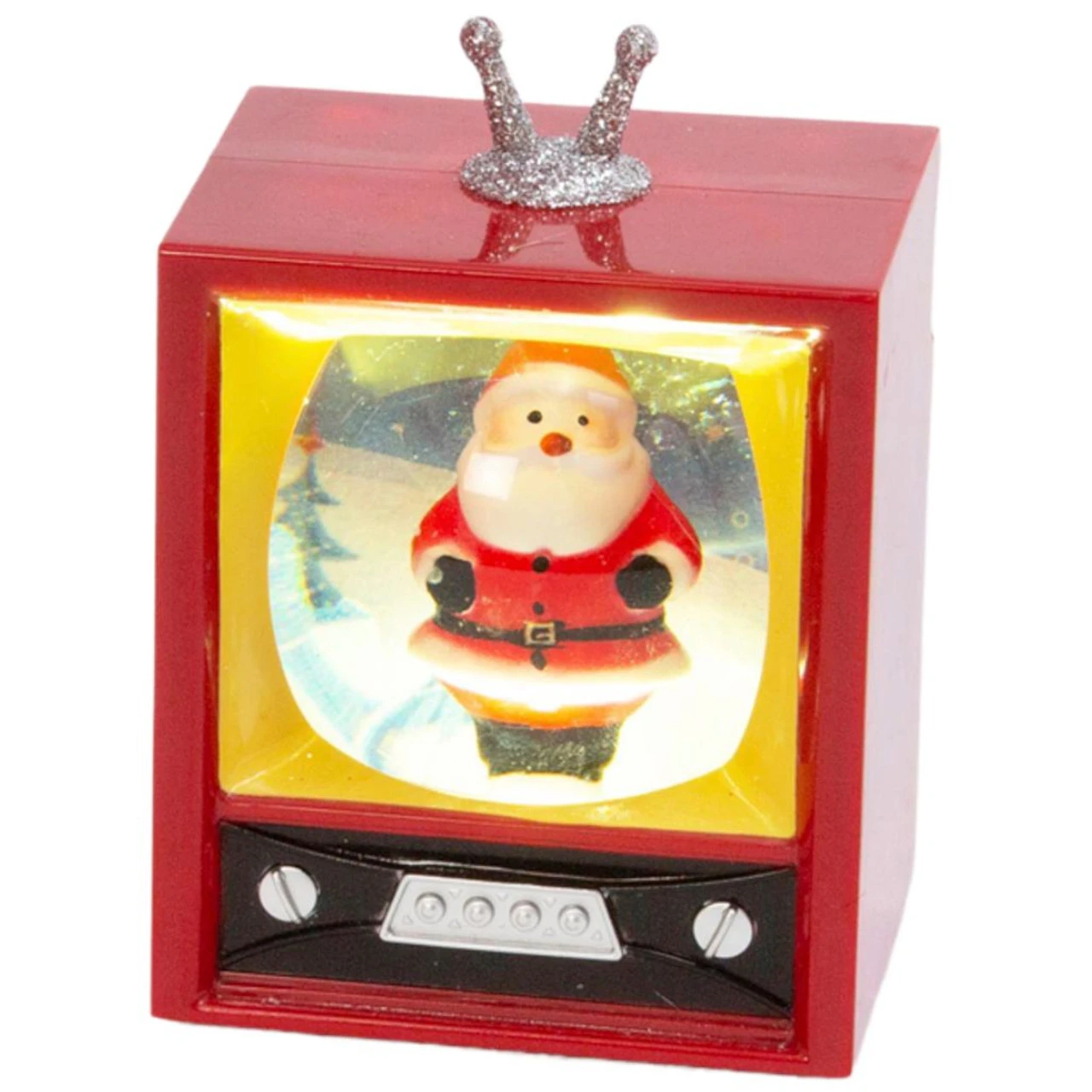Retro Television Santa Mini Snow Globe 3 Retro Television Santa Mini Snow Globe