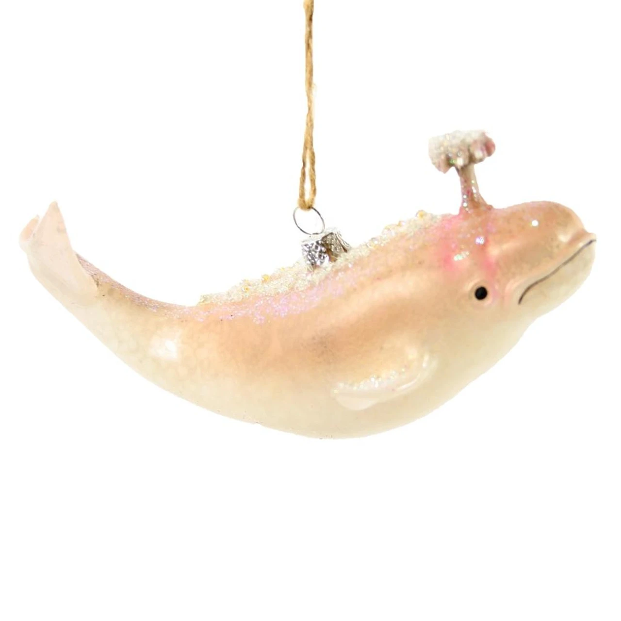 Kurt Adler Cody Foster & Co - Large Beluga Whale Blown Glass Ornament 3 Kurt Adler Cody Foster & Co - Large Beluga Whale Blown Glass Ornament