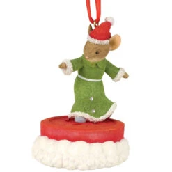 Heart Of Christmas - Tails With Heart - Button Boarder Mouse Ornament