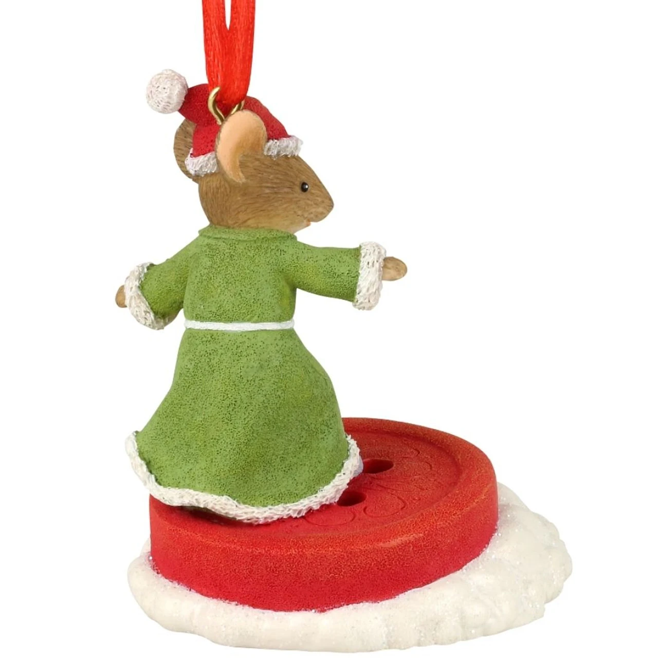 Heart Of Christmas - Tails With Heart - Button Boarder Mouse Ornament - Image 2