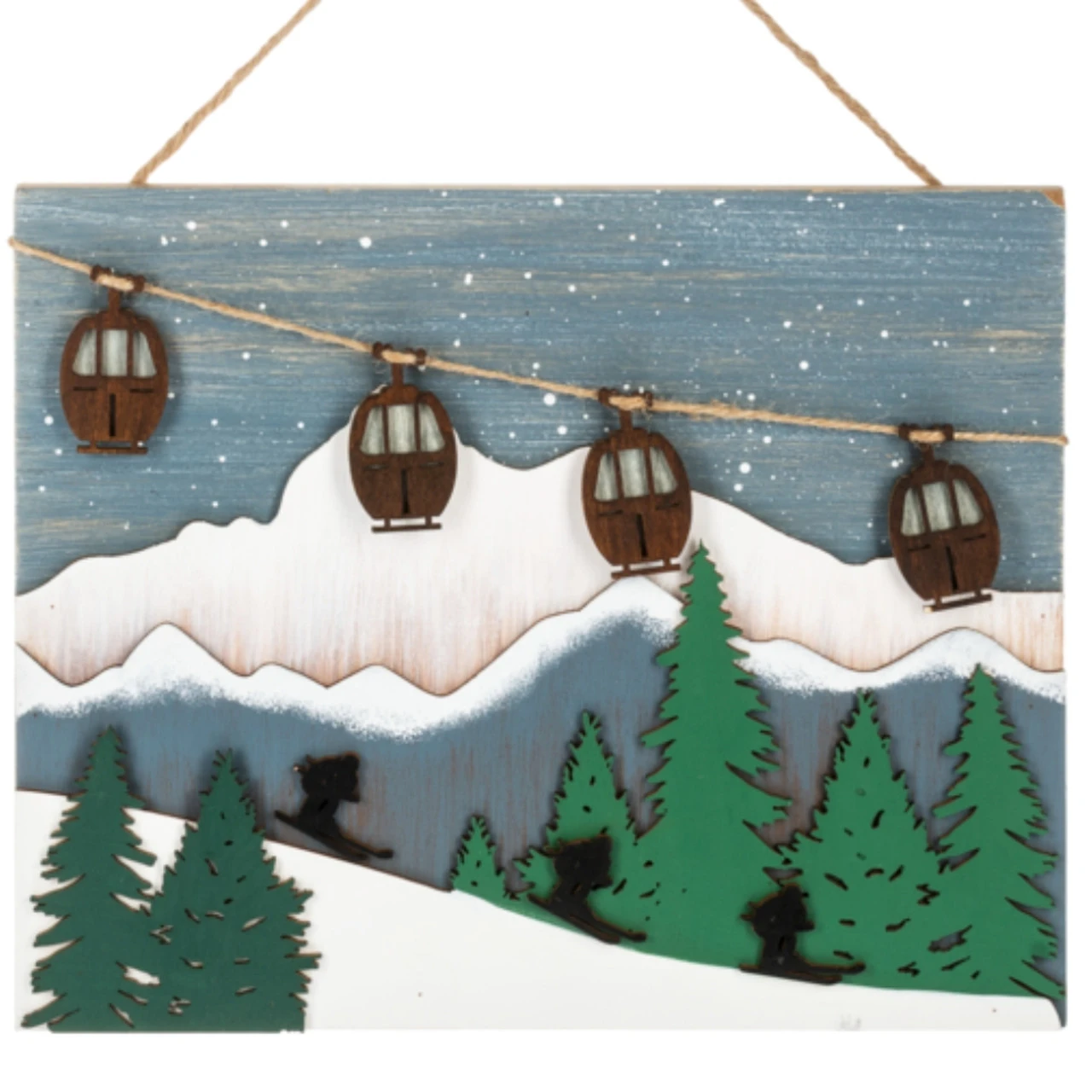 Ski Slopes Lasercut Layered Wall Plaque 3 Ski Slopes Lasercut Layered Wall Plaque