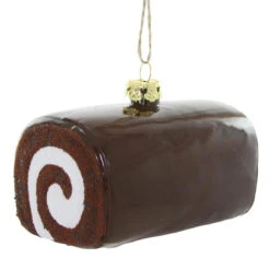 Cody Foster & Co - Chocolate Swiss Roll Glass Ornament