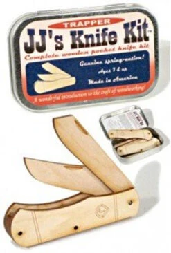 Wooden Pocket Knife Kit USA Tin Box-Seasonal Toys