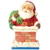Jim Shore - Heartwood Creek - Santa In Chimney Mini -Finest Christmas Decoration 519011 Jim Shore Heartwood Creek Santa In Chimney Mini 77618.1650050778