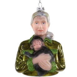 Cody Foster & Co - Jane Goodall Blown Glass Ornament