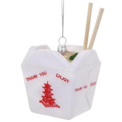 Cody Foster & Co - Chinese Take-Out Blown Glass Ornament