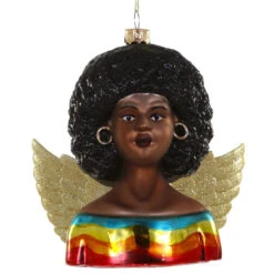 Cody Foster & Co - Groove Angel Blown Glass Ornament