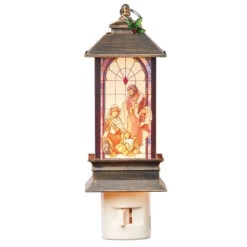Holy Family Stained Glass Lantern Night Light
