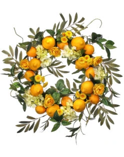 Hydrangea Lemon Berry Wreath, 24"