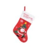 16" Christmas Stocking With Santa Dancing Around A Tree Embroidered -Finest Christmas Decoration 610806s2 64565.1638189724