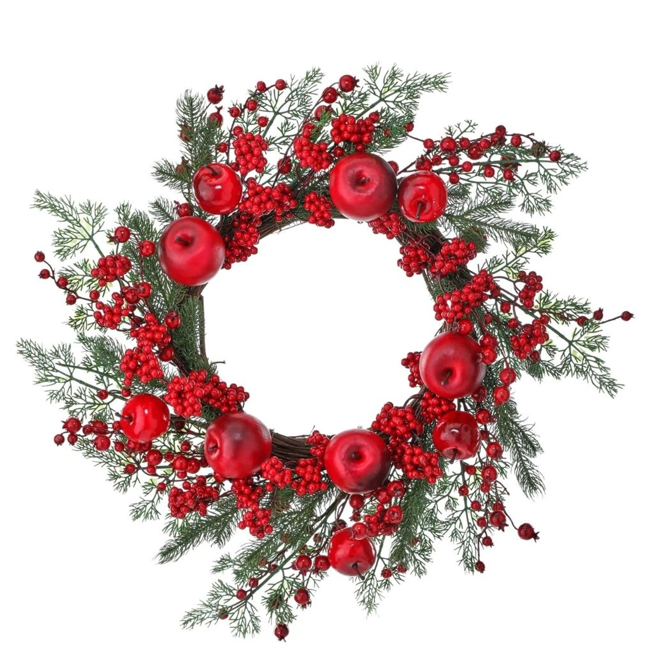 22" Apple Berry Cedar Wreath 3 22" Apple Berry Cedar Wreath