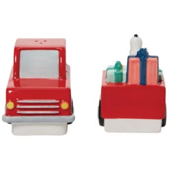 Snoopy Red Truck Salt And Pepper Set -Finest Christmas Decoration 641520 Snoopy Red Truck Salt And Pepper Set. front 90423.1659102168