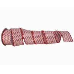 2.5" X 10Y Peppermint Stick Ribbon