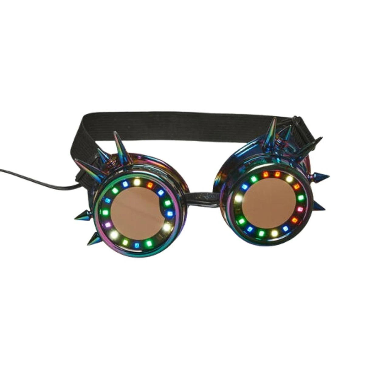 One Hundred 80 Degrees - 6.25" Spiked Goggles With Tracing LED Lights 3 One Hundred 80 Degrees - 6.25" Spiked Goggles With Tracing LED Lights