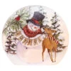 Large Lit Joyful Snowman With Deer Orb -Finest Christmas Decoration 722242A Large Lit Joyful Snowman With Deer Orb 21028.1663774442