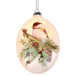 Pine Boughs And Chickadee Ornament