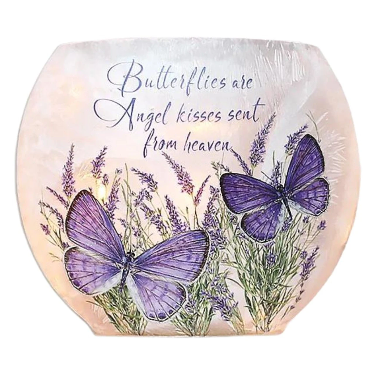 Stony Creek - Deep Purple Butterfly Kisses Oval Shaped Decorative Light