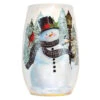 Small Snowman At Lamp Post Lit Glass Vase 1 Small Snowman At Lamp Post Lit Glass Vase -Finest Christmas Decoration 727221 Small Snowman At Lamp Post Lit Glass Vase 90291.1663356649