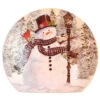 Small Snowman At Lamp Post Lit Glass Orb -Finest Christmas Decoration 727283 Small Snowman At Lamp Post Lit Glass Orb 73387.1663356699