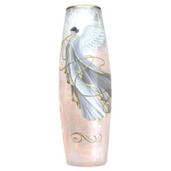 Large Angel Messenger Lit Glass Vase