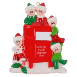 Personalized Letters To Santa Family Of 5 Ornament