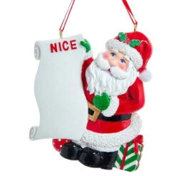 Kurt Adler Personalized Santa With Nice List Ornament